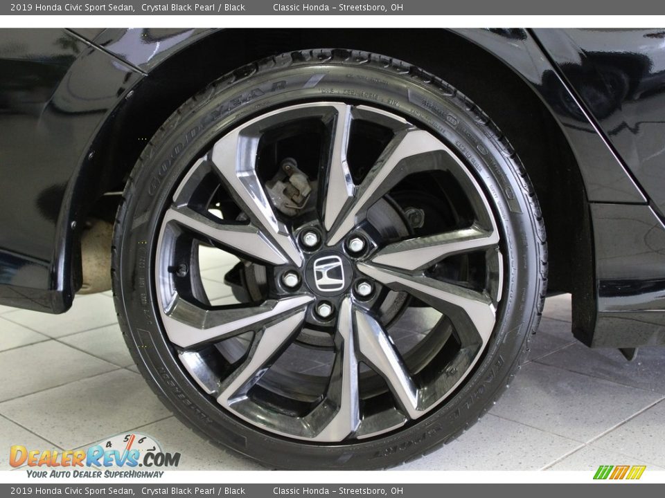 2019 Honda Civic Sport Sedan Crystal Black Pearl / Black Photo #7