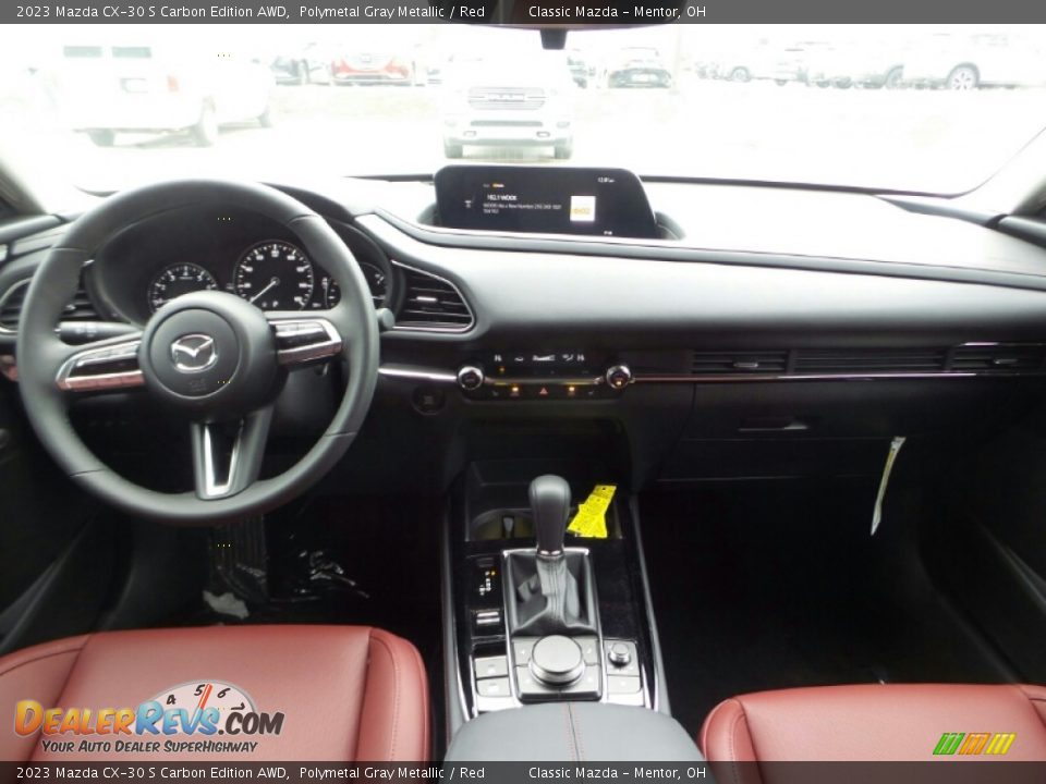 2023 Mazda CX-30 S Carbon Edition AWD Polymetal Gray Metallic / Red Photo #3
