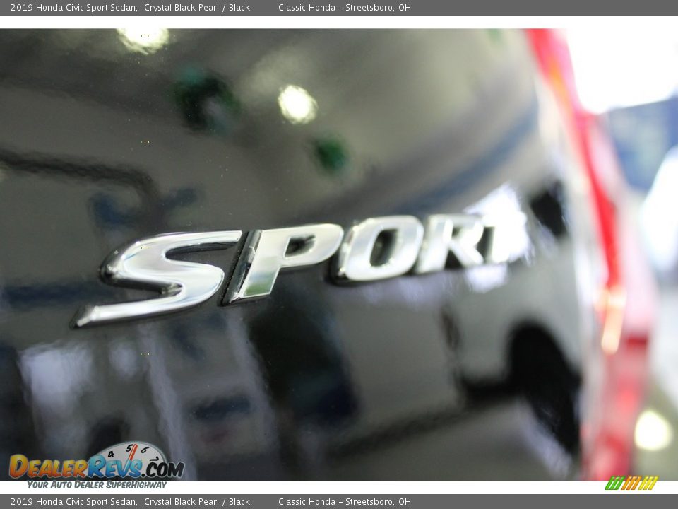 2019 Honda Civic Sport Sedan Crystal Black Pearl / Black Photo #10