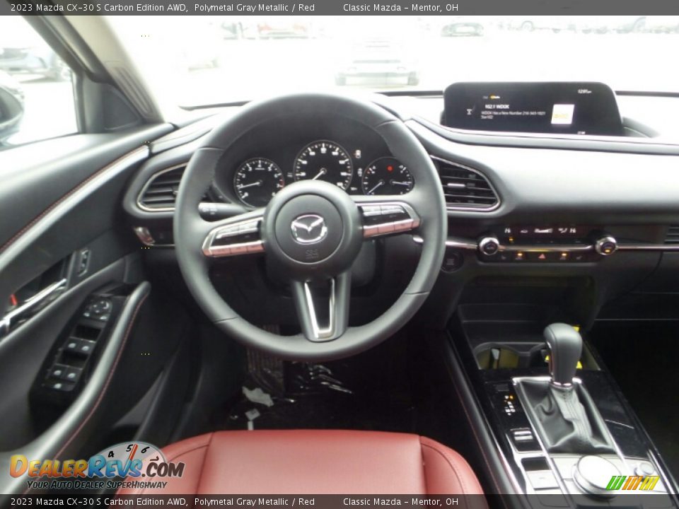 2023 Mazda CX-30 S Carbon Edition AWD Polymetal Gray Metallic / Red Photo #4