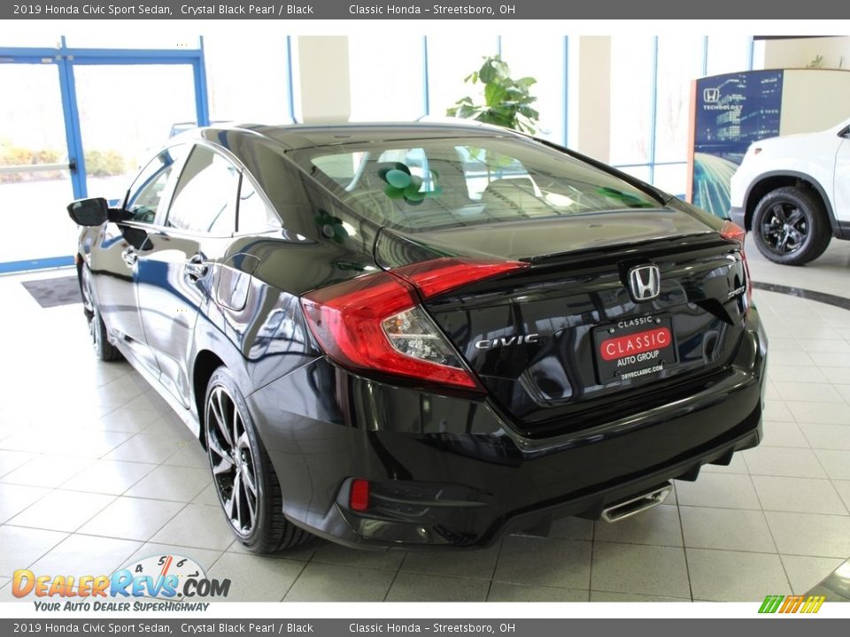 2019 Honda Civic Sport Sedan Crystal Black Pearl / Black Photo #11