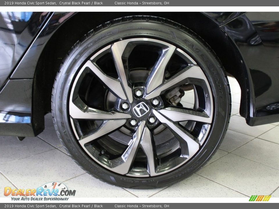 2019 Honda Civic Sport Sedan Crystal Black Pearl / Black Photo #12