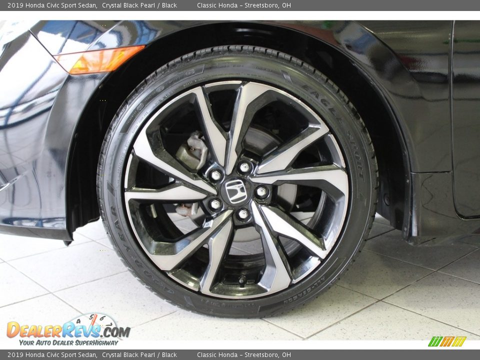 2019 Honda Civic Sport Sedan Crystal Black Pearl / Black Photo #14