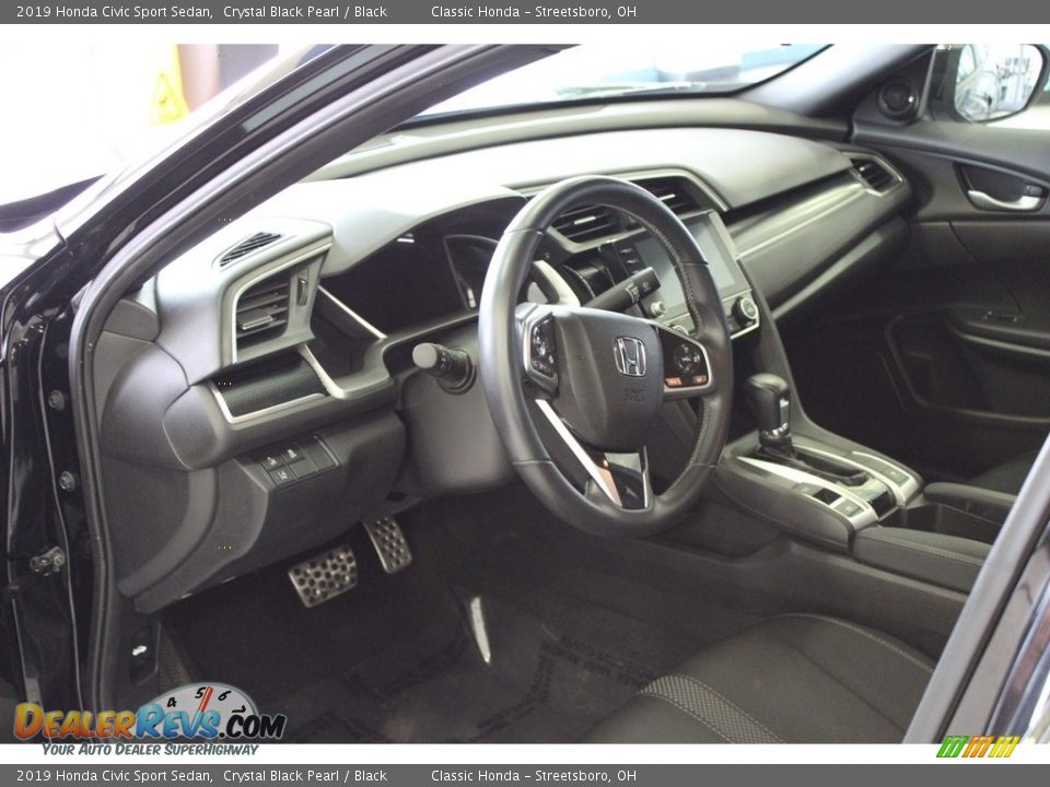 2019 Honda Civic Sport Sedan Crystal Black Pearl / Black Photo #16
