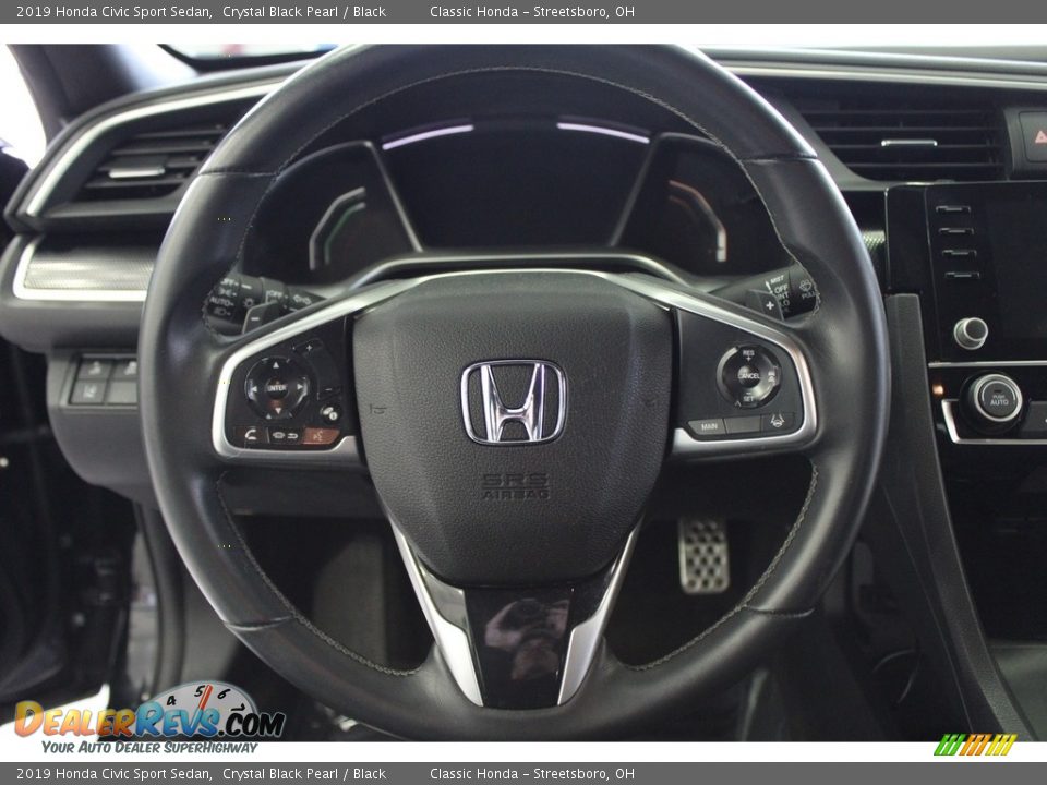 2019 Honda Civic Sport Sedan Crystal Black Pearl / Black Photo #20
