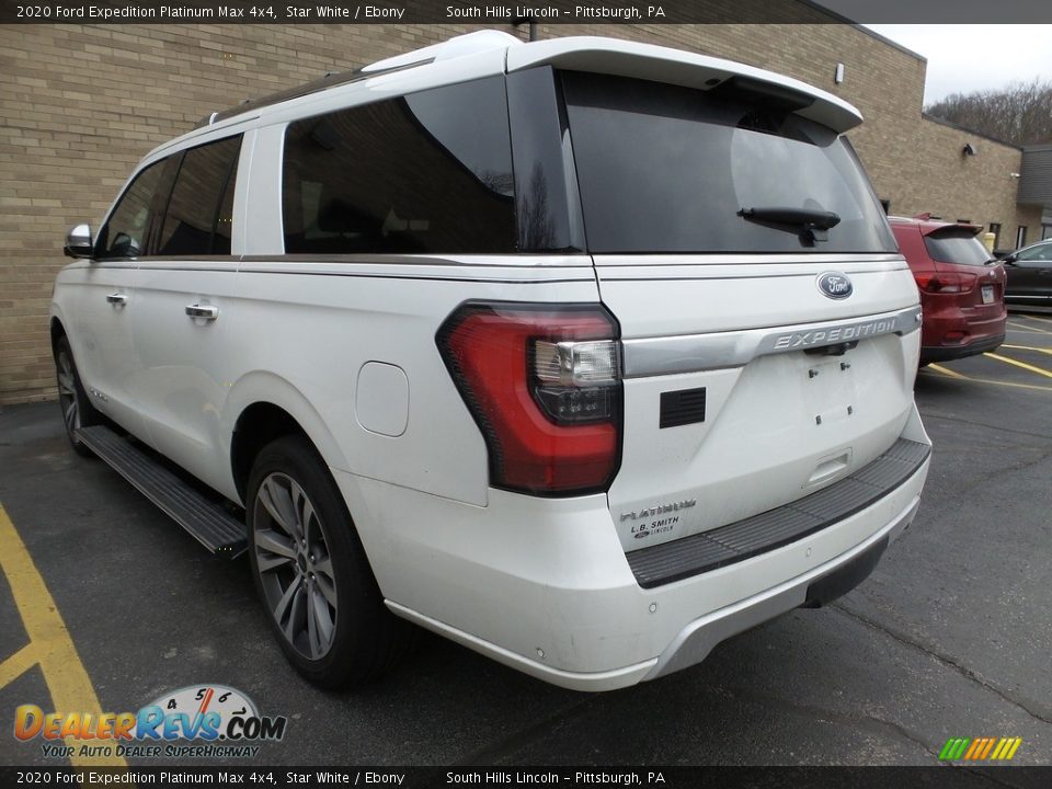 2020 Ford Expedition Platinum Max 4x4 Star White / Ebony Photo #2