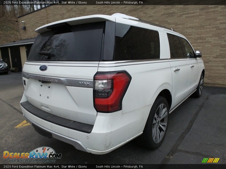 2020 Ford Expedition Platinum Max 4x4 Star White / Ebony Photo #4