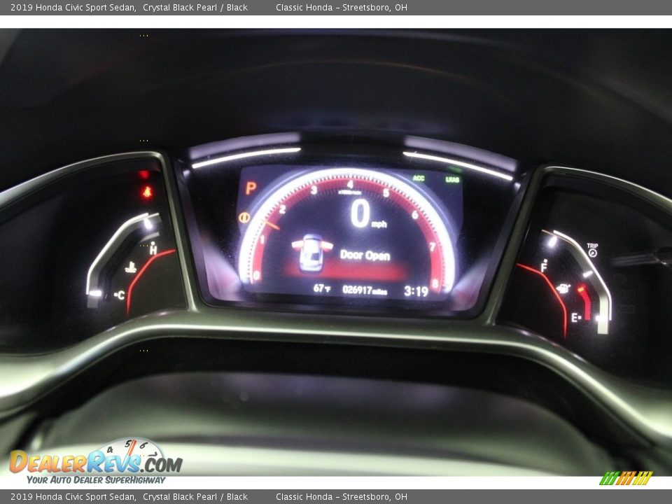 2019 Honda Civic Sport Sedan Crystal Black Pearl / Black Photo #25