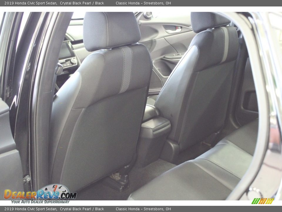 2019 Honda Civic Sport Sedan Crystal Black Pearl / Black Photo #28
