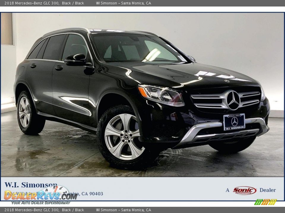 2018 Mercedes-Benz GLC 300 Black / Black Photo #1