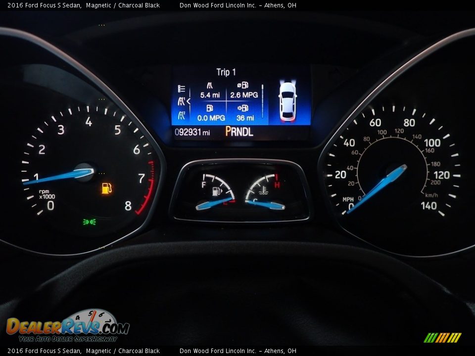 2016 Ford Focus S Sedan Magnetic / Charcoal Black Photo #26