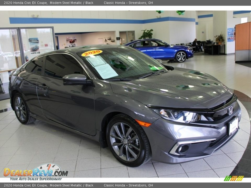 2020 Honda Civic EX Coupe Modern Steel Metallic / Black Photo #3