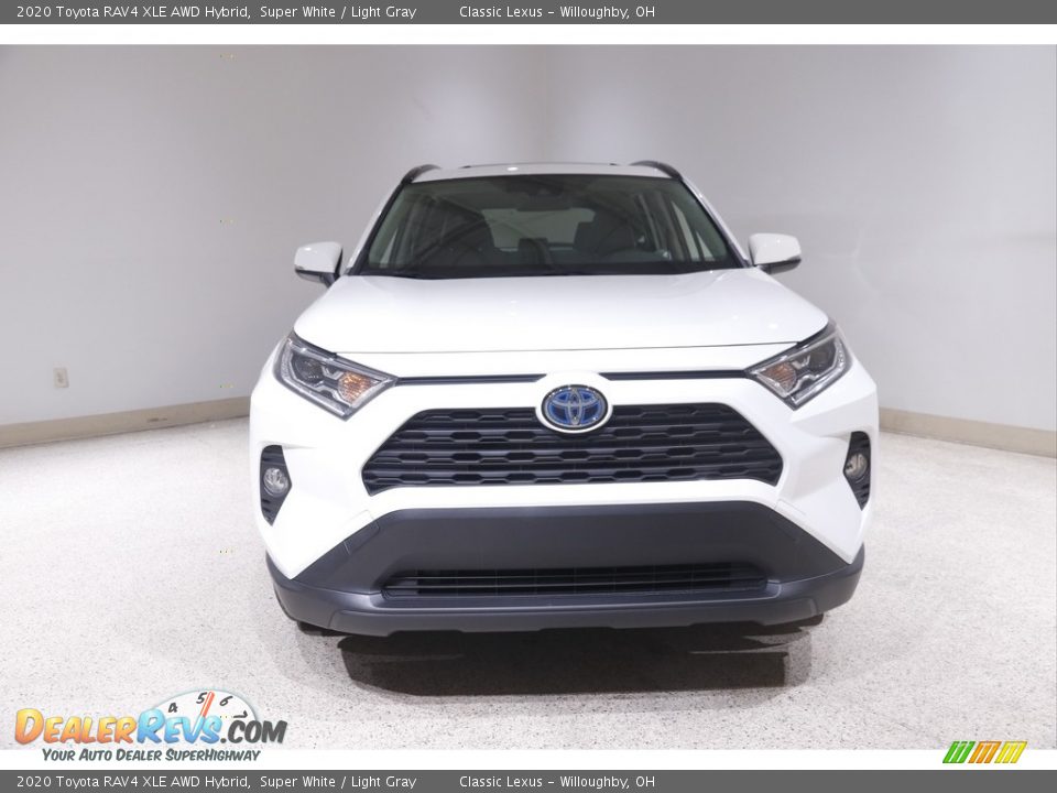 2020 Toyota RAV4 XLE AWD Hybrid Super White / Light Gray Photo #2