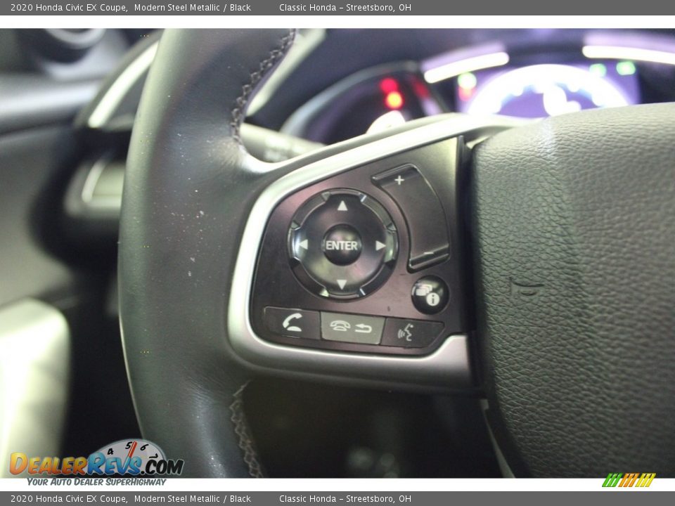 2020 Honda Civic EX Coupe Modern Steel Metallic / Black Photo #27