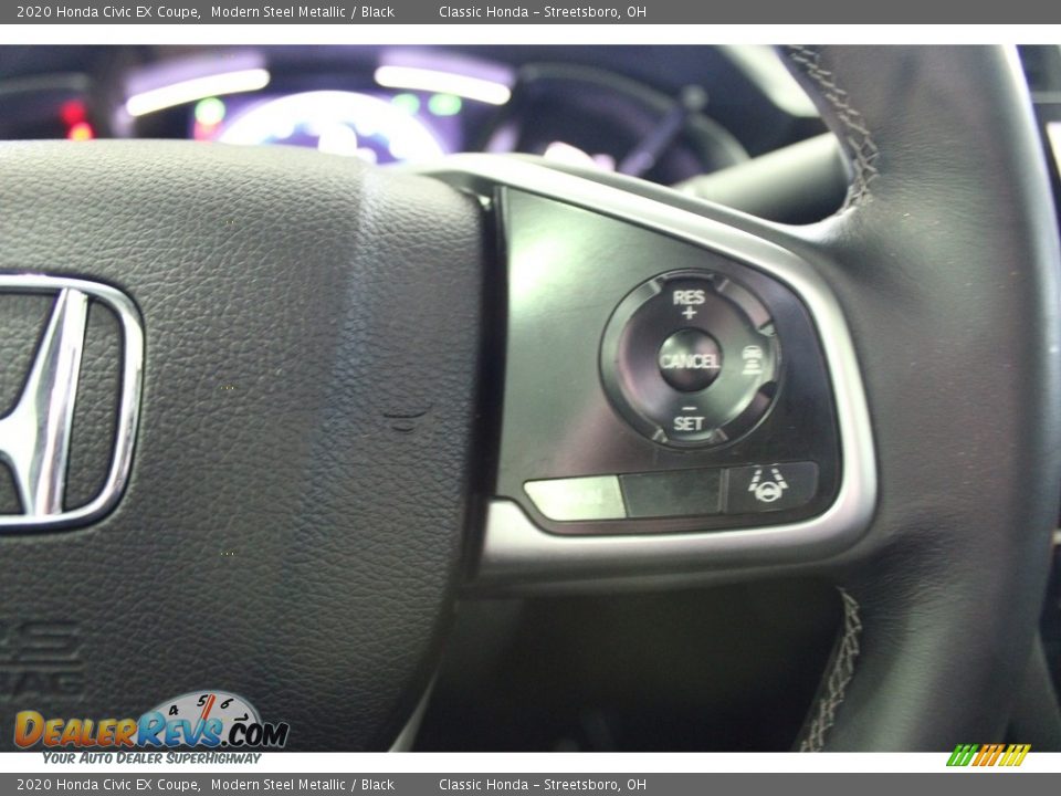 2020 Honda Civic EX Coupe Modern Steel Metallic / Black Photo #28