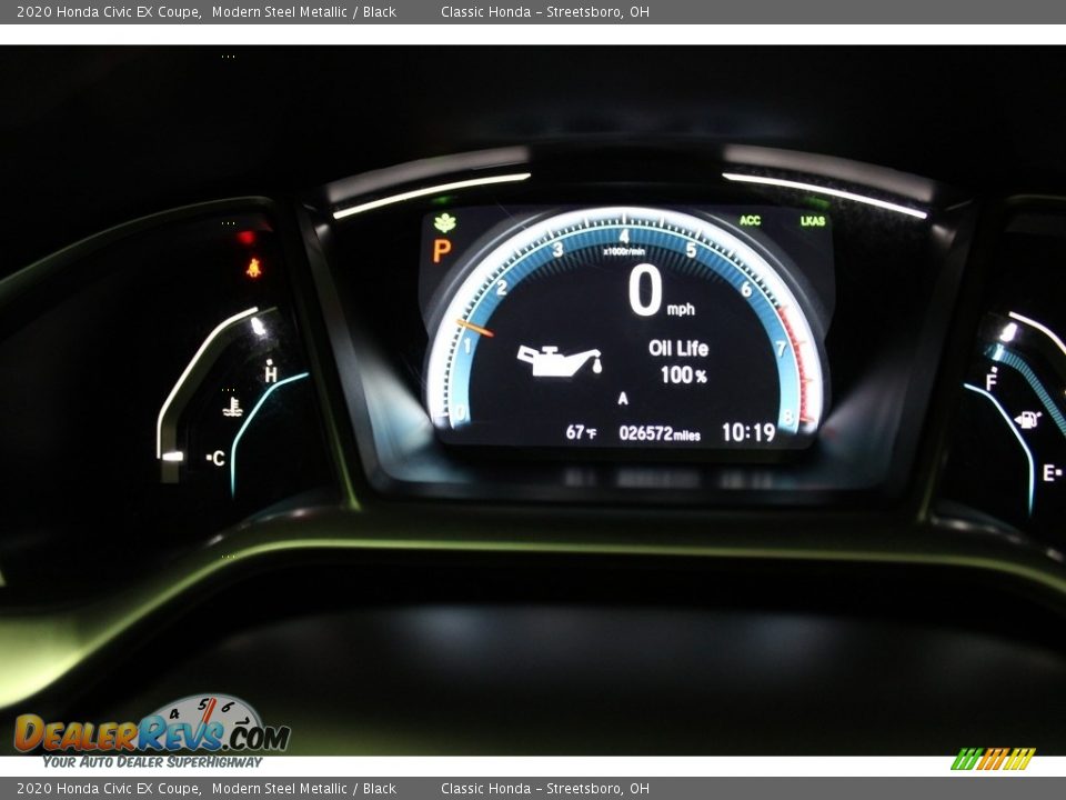 2020 Honda Civic EX Coupe Modern Steel Metallic / Black Photo #29