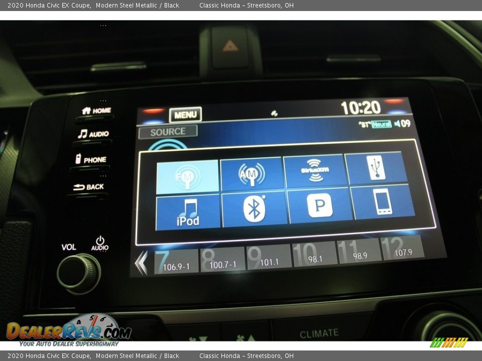 2020 Honda Civic EX Coupe Modern Steel Metallic / Black Photo #33