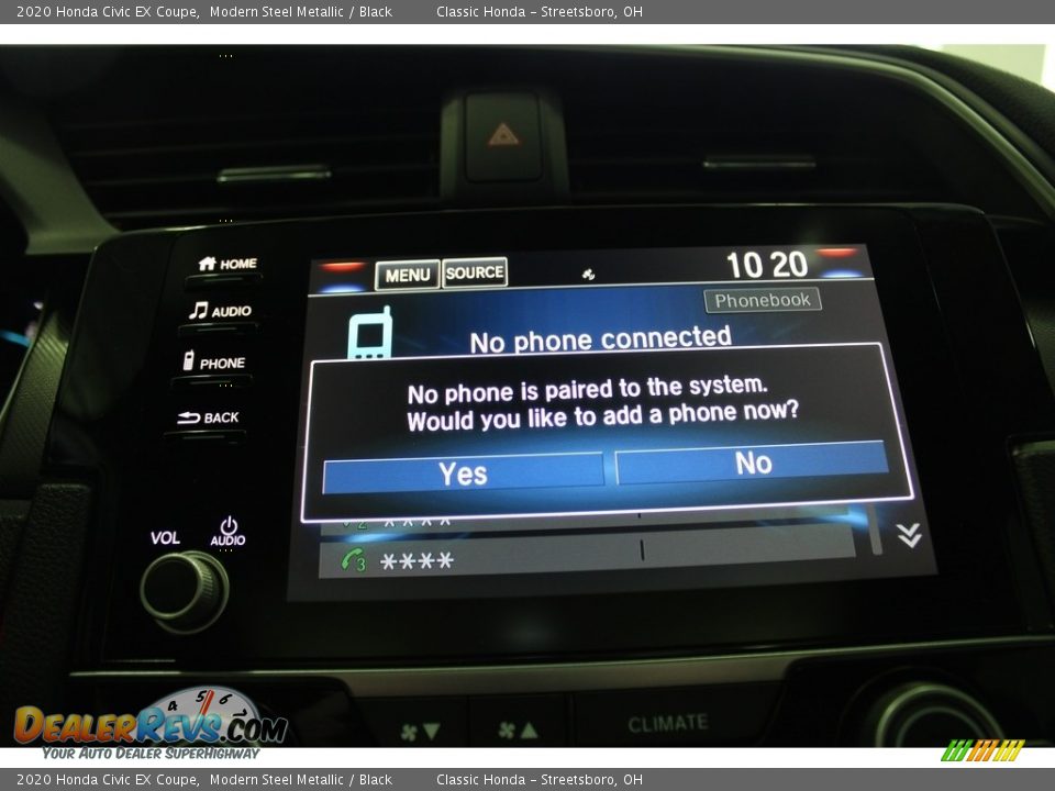 2020 Honda Civic EX Coupe Modern Steel Metallic / Black Photo #34