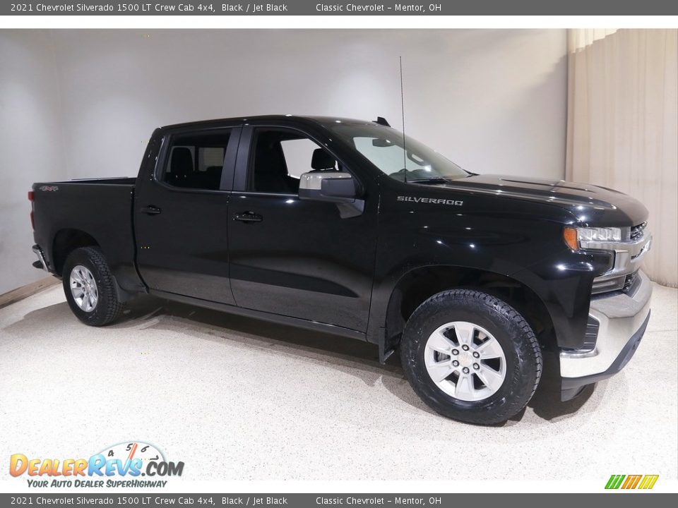 2021 Chevrolet Silverado 1500 LT Crew Cab 4x4 Black / Jet Black Photo #1