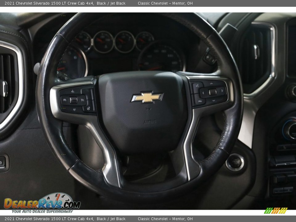 2021 Chevrolet Silverado 1500 LT Crew Cab 4x4 Black / Jet Black Photo #8