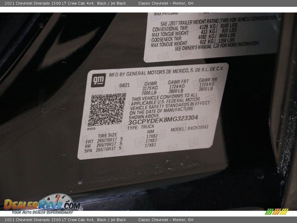 2021 Chevrolet Silverado 1500 LT Crew Cab 4x4 Black / Jet Black Photo #23