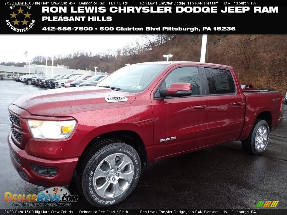 2023 Ram 1500 Big Horn Crew Cab 4x4 Delmonico Red Pearl / Black Photo #1