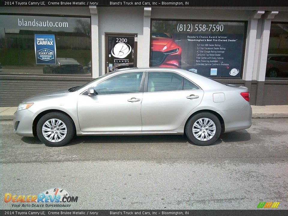 2014 Toyota Camry LE Creme Brulee Metallic / Ivory Photo #1