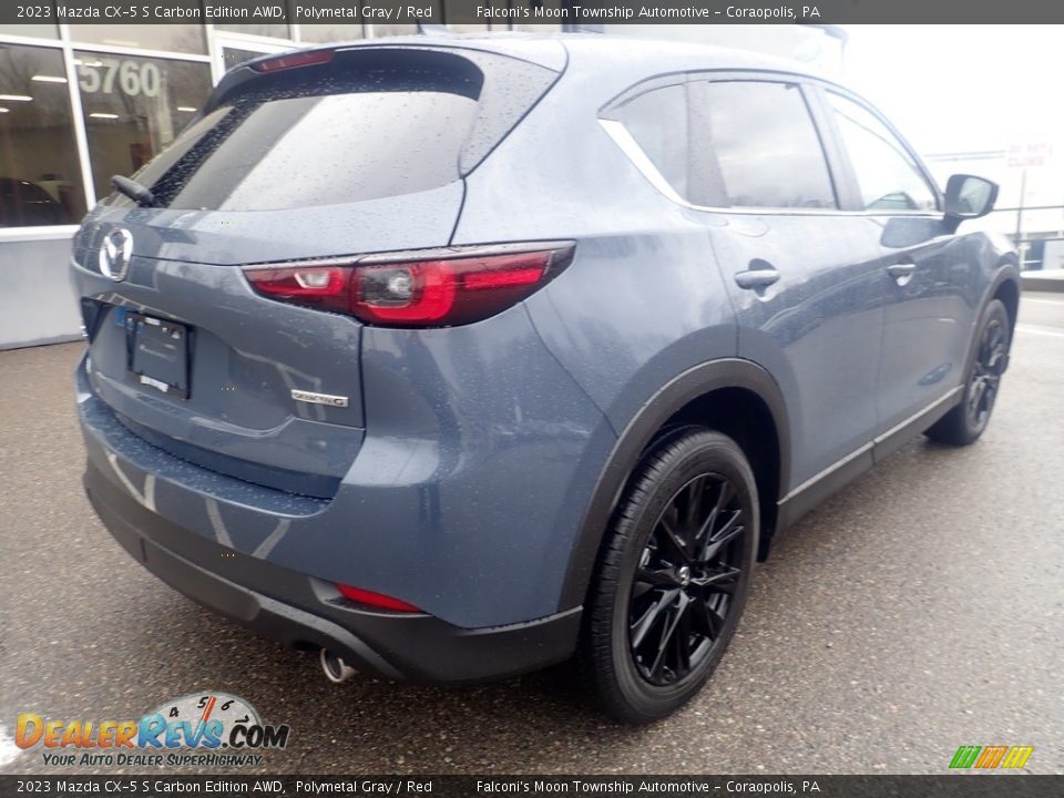 2023 Mazda CX-5 S Carbon Edition AWD Polymetal Gray / Red Photo #2