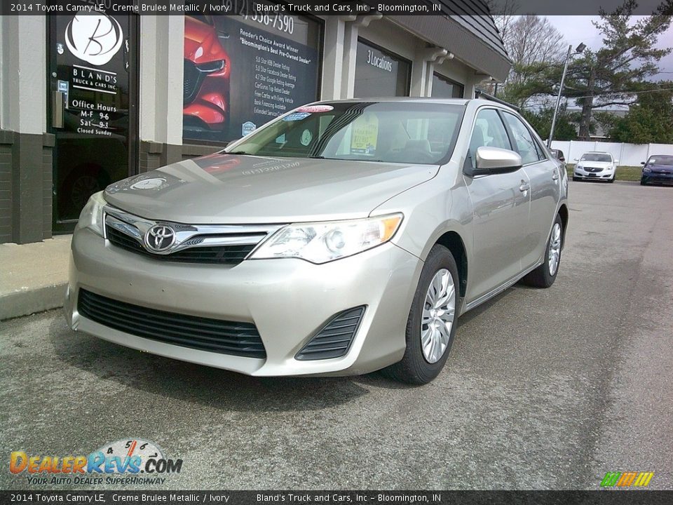 2014 Toyota Camry LE Creme Brulee Metallic / Ivory Photo #2