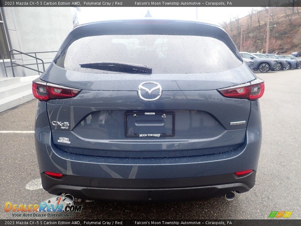 2023 Mazda CX-5 S Carbon Edition AWD Polymetal Gray / Red Photo #3