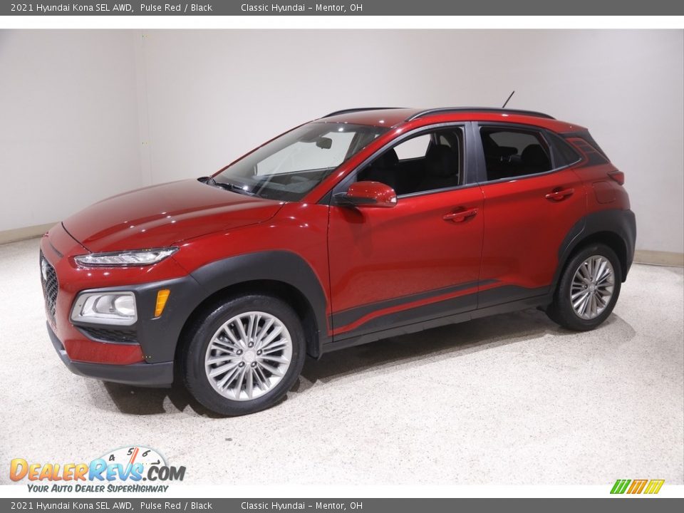 2021 Hyundai Kona SEL AWD Pulse Red / Black Photo #3