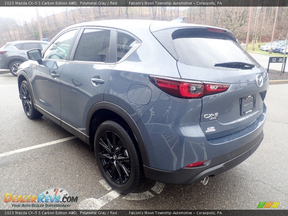 2023 Mazda CX-5 S Carbon Edition AWD Polymetal Gray / Red Photo #5