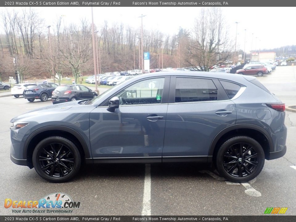 2023 Mazda CX-5 S Carbon Edition AWD Polymetal Gray / Red Photo #6