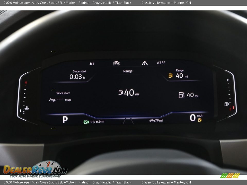 2020 Volkswagen Atlas Cross Sport SEL 4Motion Gauges Photo #8