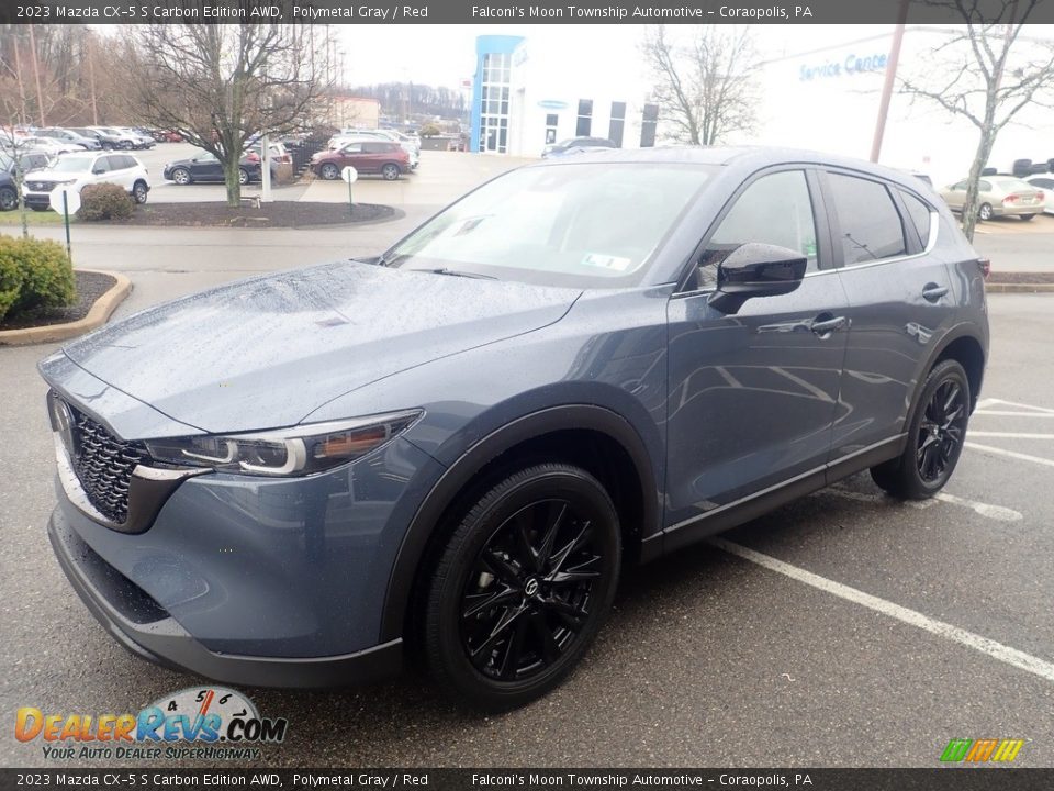 2023 Mazda CX-5 S Carbon Edition AWD Polymetal Gray / Red Photo #7