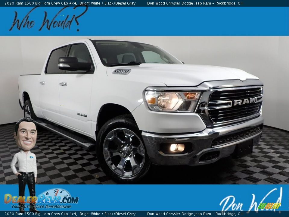 2020 Ram 1500 Big Horn Crew Cab 4x4 Bright White / Black/Diesel Gray Photo #1