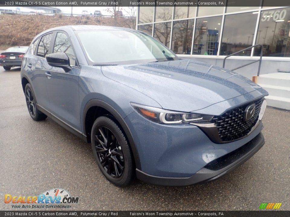 2023 Mazda CX-5 S Carbon Edition AWD Polymetal Gray / Red Photo #9