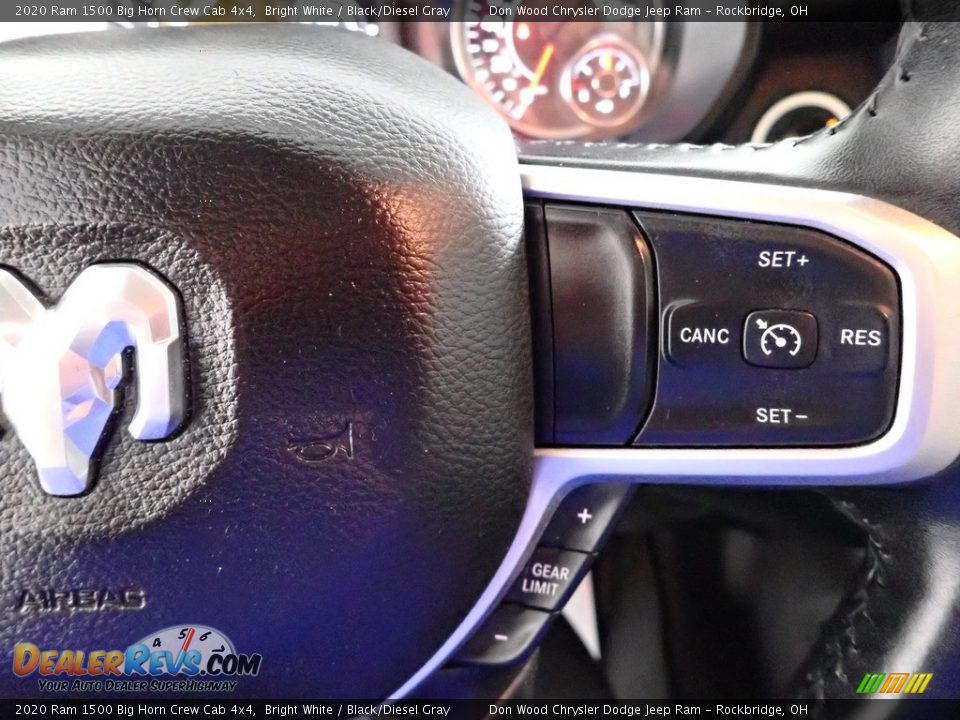 2020 Ram 1500 Big Horn Crew Cab 4x4 Bright White / Black/Diesel Gray Photo #16