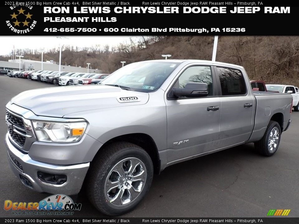 2023 Ram 1500 Big Horn Crew Cab 4x4 Billet Silver Metallic / Black Photo #1