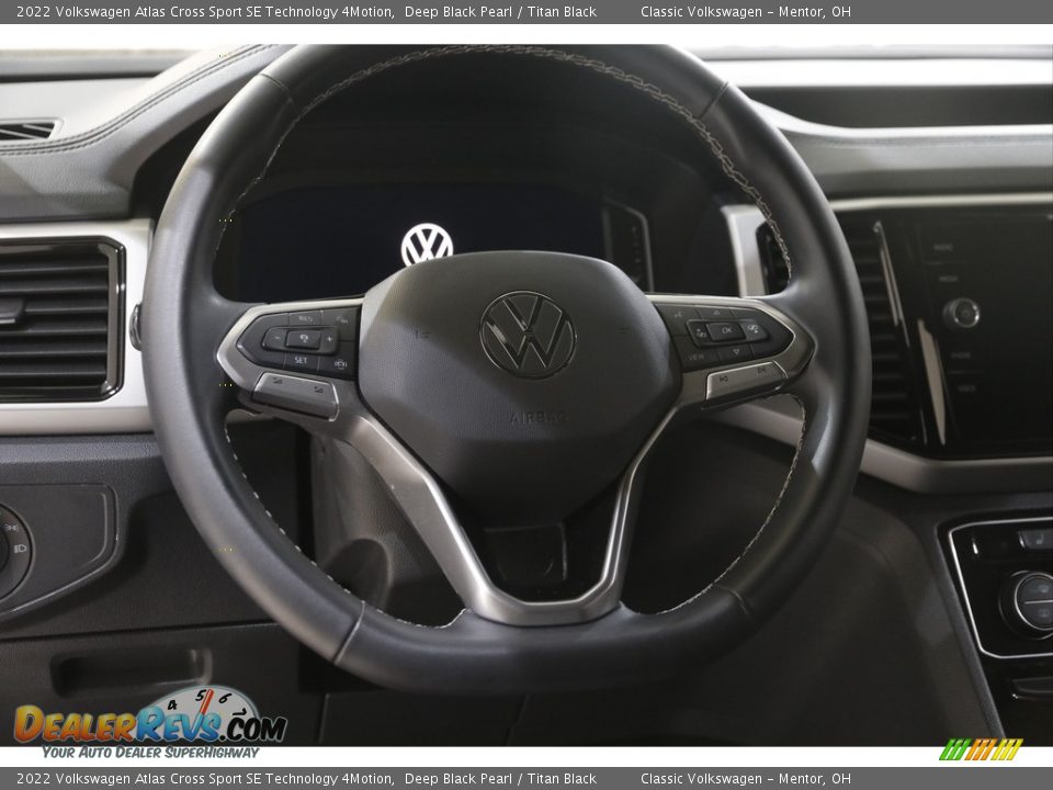 2022 Volkswagen Atlas Cross Sport SE Technology 4Motion Deep Black Pearl / Titan Black Photo #7