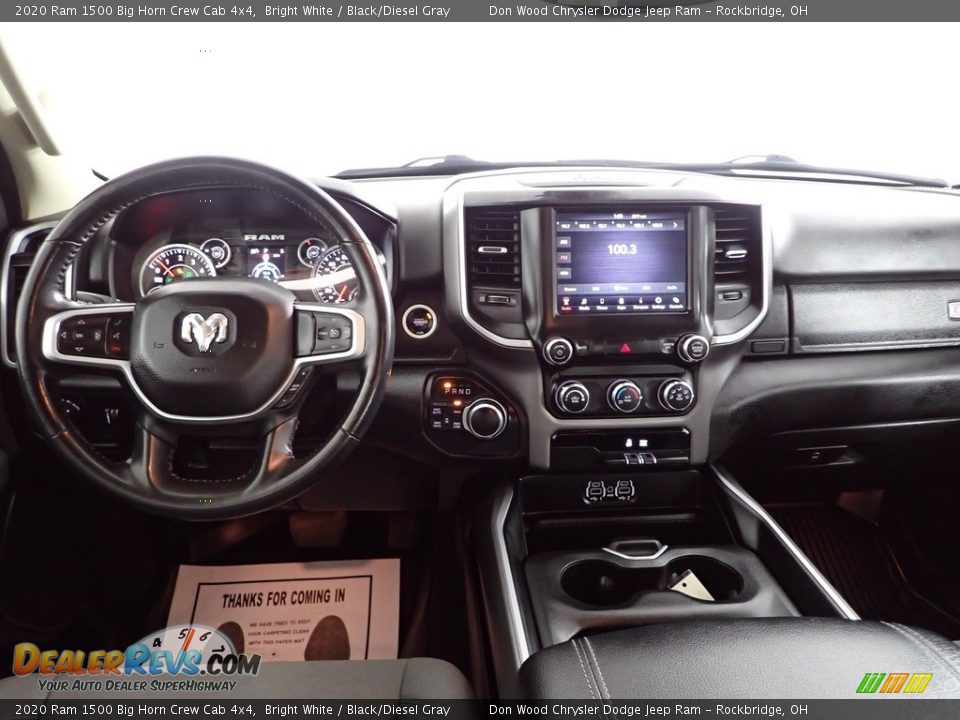 2020 Ram 1500 Big Horn Crew Cab 4x4 Bright White / Black/Diesel Gray Photo #27