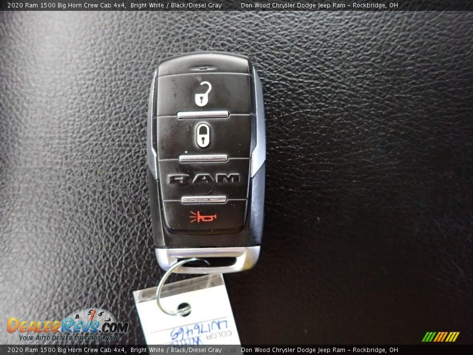 2020 Ram 1500 Big Horn Crew Cab 4x4 Bright White / Black/Diesel Gray Photo #33