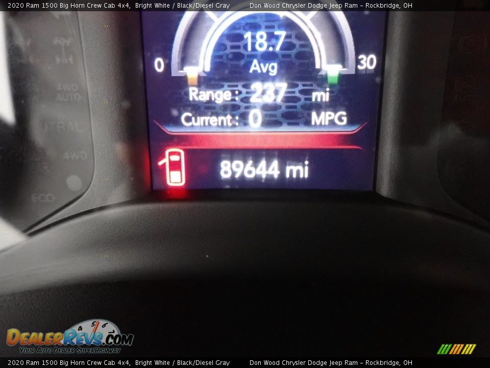 2020 Ram 1500 Big Horn Crew Cab 4x4 Bright White / Black/Diesel Gray Photo #34