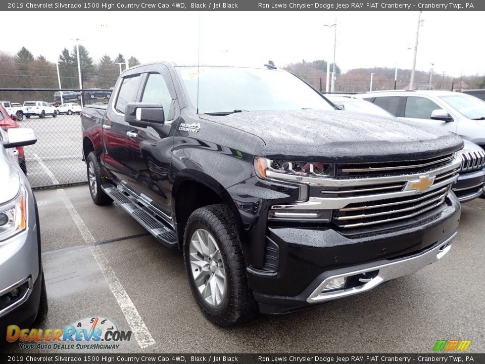 2019 Chevrolet Silverado 1500 High Country Crew Cab 4WD Black / Jet Black Photo #3