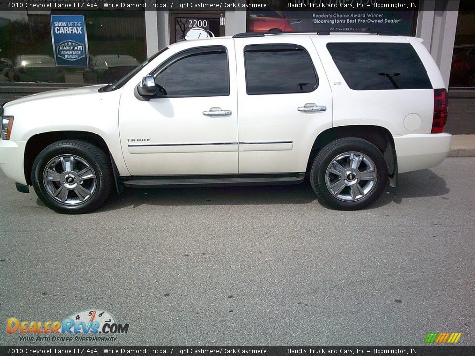 2010 Chevrolet Tahoe LTZ 4x4 White Diamond Tricoat / Light Cashmere/Dark Cashmere Photo #4