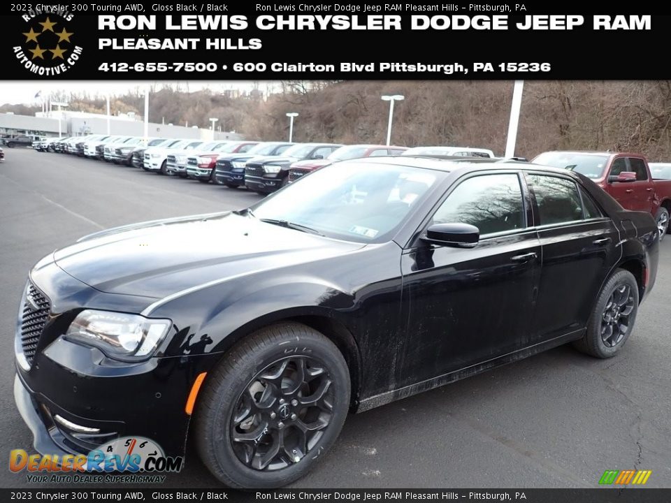 2023 Chrysler 300 Touring AWD Gloss Black / Black Photo #1