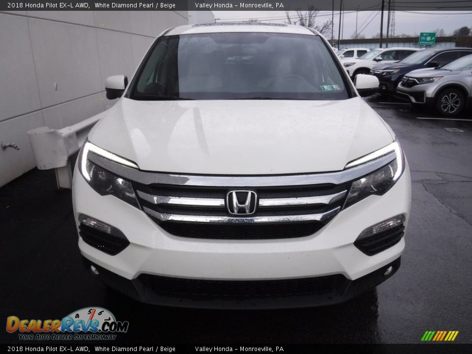 2018 Honda Pilot EX-L AWD White Diamond Pearl / Beige Photo #4