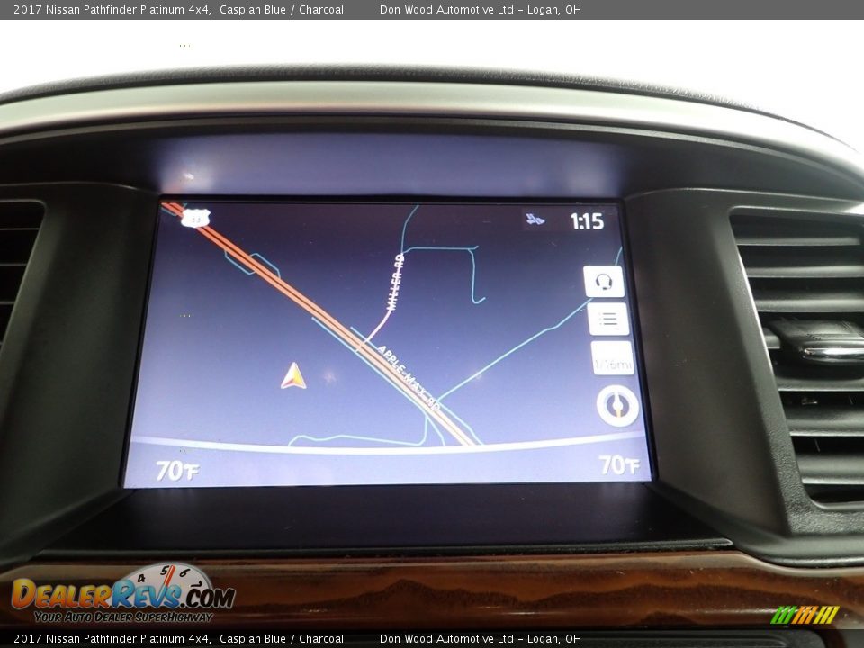 2017 Nissan Pathfinder Platinum 4x4 Caspian Blue / Charcoal Photo #4