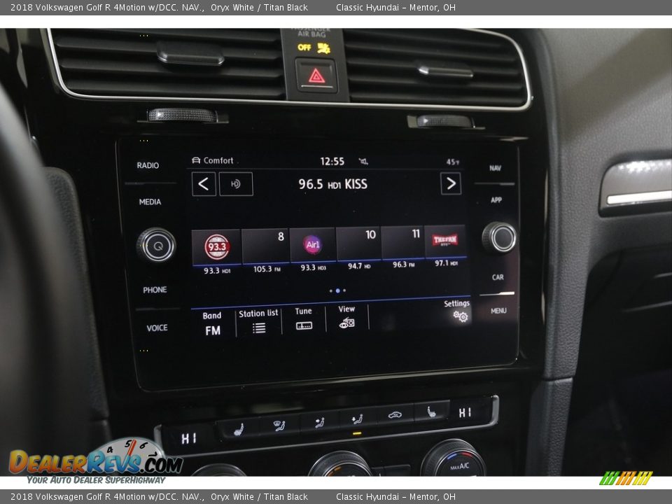 2018 Volkswagen Golf R 4Motion w/DCC. NAV. Oryx White / Titan Black Photo #10