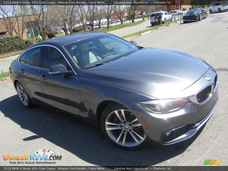 2019 BMW 4 Series 430i Gran Coupe Mineral Grey Metallic / Ivory White Photo #3